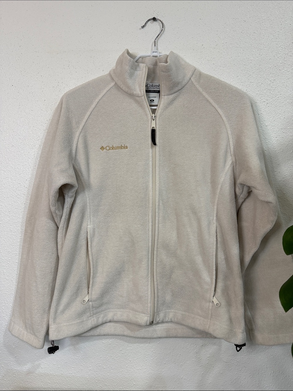 Columbia Women's Ivory Full-Zip Teddy Fleece Jacket